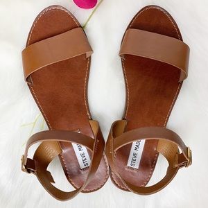Steve Madden brown leather sandals size 9.
